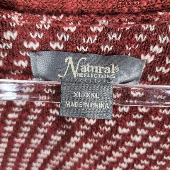 NATURAL REFLECTIONS OPEN FRONT FRINGED CARDIGAN - Picture 7 of 7